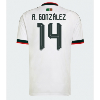 Billige Fotballdrakt Mexico Armando Gonzalez #14 Replika Bortedrakt VM 2026 Kortermet